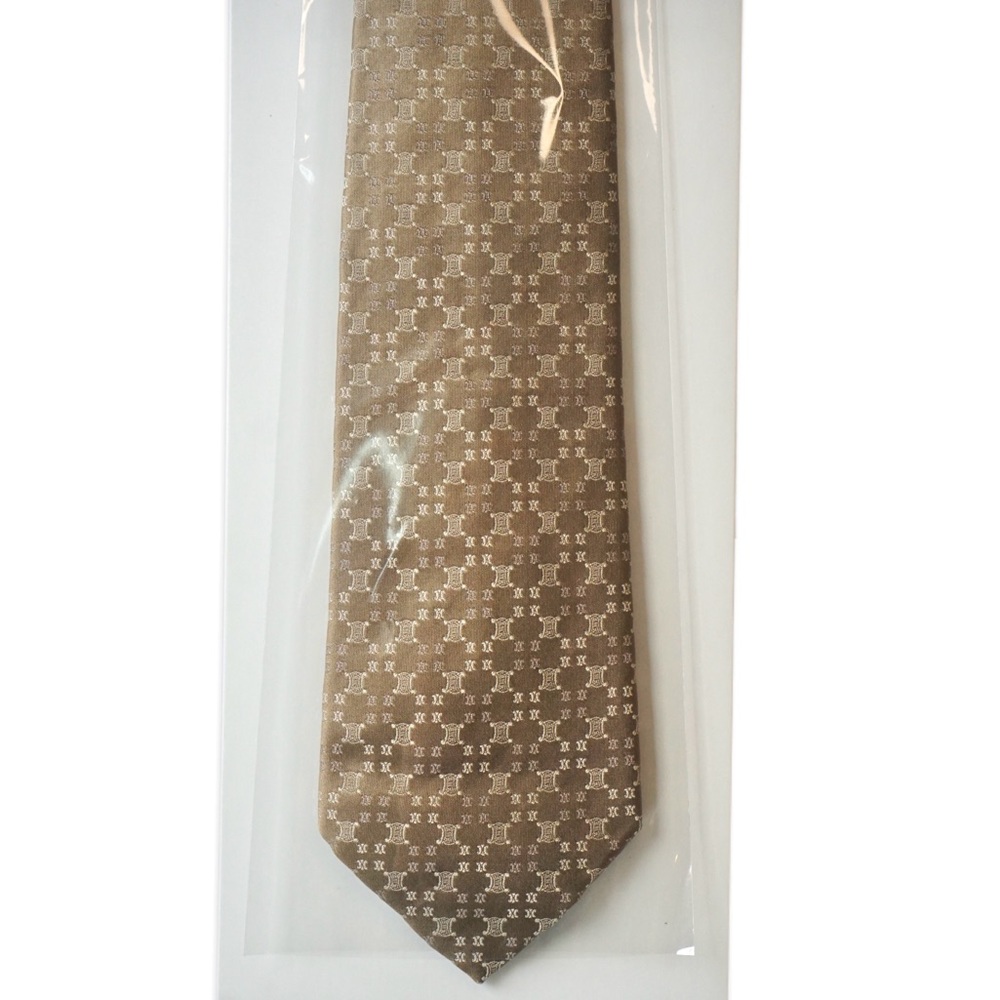 Celine Arc-de-Triomphe Logo Monogram Tie NWOT - Picture 2 of 4